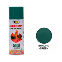 Sơn xịt chịu nhiệt độ cao, sơn pô xe, sơn chống cháy HI TEMP Bosny dung tích 400ml nhiều màu - Thái Lan - No.0013 Xanh Lá 200 độ C