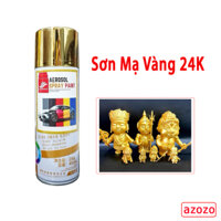 Sơn Xịt Haoshun Mạ Vàng Gold - Sơn mạ vàng 24k kim loại Chính Hãng AZOZO