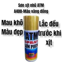Sơn xịt màu nhũ ATM - A100, A400 - 400ML - A400 - Vàng đồng
