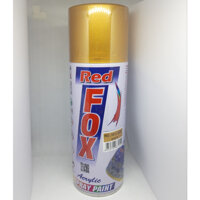 Sơn xịt màu nhũ vàng, màu vàng đồng - Red Fox 351 228 -Nhập khẩu Thái Lan