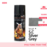 Sơn xịt màu Xám Bạc Y137* Sơn Lốc Jupiter / Sirius Chính hãng Samurai