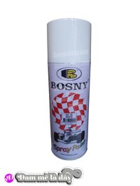 Sơn xịt ô tô, xe máy, xe đạp đủ màu Bosny -Thái Lan - Trắng sữa 200 - bosny cao cấp