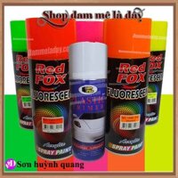 Sơn xịt phản quang màu sắc tươi sáng đủ màu Redfox - sơn xe máy, ô tô, mâm xe - Xanh lá nổi tươi F5