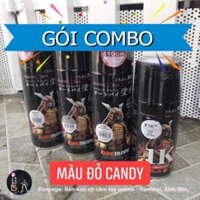 SƠN XỊT SAMURAI Combo sơn đỏ candy y138