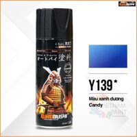 Sơn xịt Samurai Kurobushi - MÀU XANH DƯƠNG CANDY  Y139 400ml