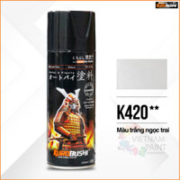Sơn xịt Samurai Kurobushi - MÀU TRẮNG NGỌC TRAI K420 400ml