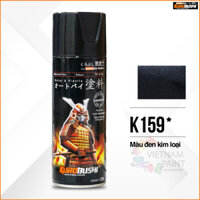 Sơn xịt Samurai Kurobushi - MÀU ĐEN KIM LOẠI Kawasaki K159 400ml