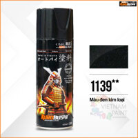 Sơn xịt Samurai Kurobushi - MÀU ĐEN KIM LOẠI 1139 400ml