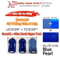 Sơn Xịt Samurai Màu Xanh Ngọc Trai UCS139* + TCS139** Hệ Thống Màu 2 Lớp