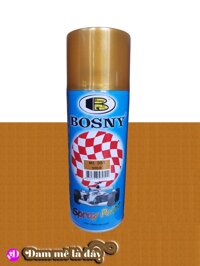 Sơn xịt vàng Gold, Bạc kim loại có nhũ kim tuyết Bosny - Thái Lan - Vàng Gold nhũ 351 - bosny cao cấp