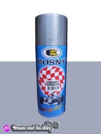 Sơn xịt vàng Gold, Bạc kim loại có nhũ kim tuyết Bosny - Thái Lan - bạc kim loại sáng 361 - bosny cao cấp