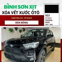 Sơn Xịt Xóa Vết Xước OH PAINT dùng cho xe TOYOTA RAIZE Màu ĐEN BÓNG Code X13 - JET BLACK Cao Cấp