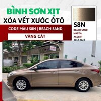 Sơn Xịt Xóa Vết Xước OH PAINT dùng cho xe HYUNDAI ACCENT màu VÀNG CÁT code S8N - BEACH SAND bền màu, bóng đẹp 400ml