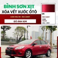 Sơn Xịt Xóa Vết Xước OH PAINT dùng cho xe FORD FOCUS Màu ĐỎ ÁNH KIM code DR - RED CANDY Cao Cấp, Bền Màu