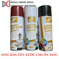 Sơn xịt xóa vết xước xe máy ôtô - Sơn xe ô tô màu trắng, đỏ, đen, bạc ghi, xanh - Xóa vết xước xe ô tô - HAOSHUN
