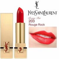 Son YSL 203 Rouge Rock màu đỏ tươi, hàng Auth xách tay Pháp