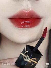 Son YSL 416 Màu Đỏ Gạch – Vinyl Cream Lip Stain