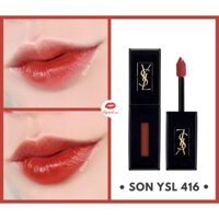 Son YSL 416 Màu Đỏ Gạch – Vinyl Cream Lip Stain