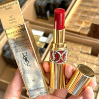 Son YSL 92 Rouge Volupte Shine Fullbox Fullsize màu đỏ dâu