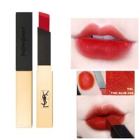 Son YSL Rouge Pur Couture The Slim 28 True Chili màu đỏ gạch Unbox