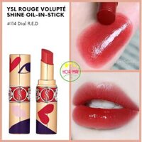 Son YSL Rouge Volupte Shine Lipstick 114 Dial R.E.D (Tròn)