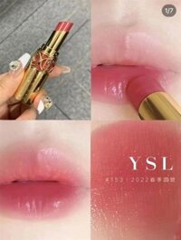 Son YSL Rouge Volupte Shine Oil In Stick Màu 153 Rose Dentelle Fullbox