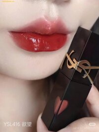 Son YSL The Inks Vinyl Cream 416 Fullsize Fullbox Màu Đỏ Gạch