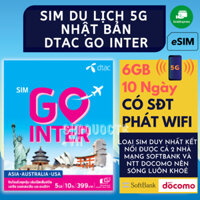 [SÓNG 5G+TEST ĐƯỢC TẠI VN] Sim du lịch Nhật Bản Hàn Quốc không giới hạn internet trong 10 ngày tốc độ cao