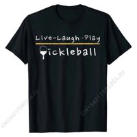 Sống Cười Chơi Pickleball Áo Sơ Mi Pickleball Thời Trang Mùa Hè Áo Thun Cotton Nam Áo Sơ Mi Mùa Hè