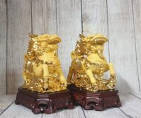 Song đế kỳ lân vàng kim sa Như Ý FLN159