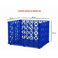 Sóng Nhựa 8 Bánh Xe, Thùng Nhựa Chở Hàng, Sóng Nhựa Cỡ Lớn Chất Liệu Cao Cấp