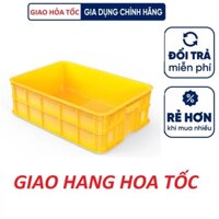 Sóng nhựa bít, rổ nhựa bít, sóng nhựa kín hình chữ nhật 1T9, kích thước 61 x 42 x 19cm