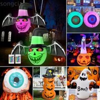 Songci Halloween Búp bê bơm hơi, PVC Halloween Quà tặng Đèn ma bơm hơi, Đèn dạ quang ủng hộ bữa tiệc DIY Đồ chơi mô hình bơm hơi Sân vườn