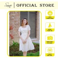 Sono - Đầm Chất Xô Thêu 3 Tầng Kiểu Dáng Trẻ Trung