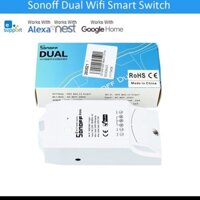 SONOFF DUAL, công tắc WIFI điều khiển 1KÊNH, miễn phí chuyển hàng. Huong dẫn lắp đặt