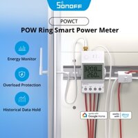 Sonoff POWCT 100A Max WiFi POW Ring Đồng hồ đo công suất thông minh Chia CT Cảm biến ESP32Chip Energy Monitor Cuộc sống thông minh qua Alexa Google Home IFTTT