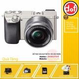 Sony A6000 24.3MP với lens Kit 16-50 (Bạc) Hãng phân phối chính thức + gói App Collection + Túi sony + thẻ nhớ 16gb + Dán cường lực