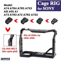 Sony A7M4 A7M3 A7R5 A7R4 A7S4 A9 A9ii | RIG Cage Khung bảo vệ Giá treo phụ kiện máy ảnh cho A74 A7IV A7R4 A7S3 A9