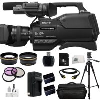 Sony HXR-MC2500 HXRMC2500 Shoulder Mount AVCHD Camcorder with 3-Inch LCD (Black) + 13PC Accessories Bundle Including .43x Wide Angle Lens, 2.2X Tel...