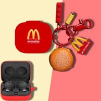 Sony LinkBuds Case Creative Burger Pendant Space Astronaut Keychain Pendant Sony WF-L900 Bluetooth Headphone Case Cover Tide Brand Kaws Violent Bear Pendant Sony LinkBuds L900 Cover