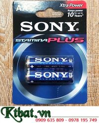 Sony LR6 AM3 (Vỉ 2viên), Pin AA 1.5v Sony Alkaline Plus LR6 AM3 Extra Power chính hãng, Xuất xứ Indonesia