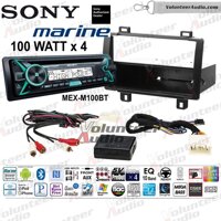 Sony MEX-M100BT Single Din Marine Radio Install Kit With Sirius XM Ready, CD Player, 100W Built-In Amp Fits 2009-2010 Toyota Matrix