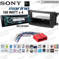 Sony MEX-M100BT Single Din Marine Radio Install Kit With Sirius XM Ready, CD Player, 100W Built-In Amp Fits 2007-2015 Mazda CX-9