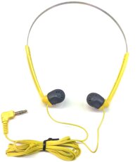 Sony Sports MDR-A17G Stereo Headphones Made in Japan Earphones in Ear Yellow