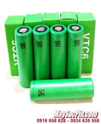Sony VTC6; Pin sạc 18650 Lithium 3.7v Sony US18650VTC6 với 3000mAh dòng xả 30A chính hãng