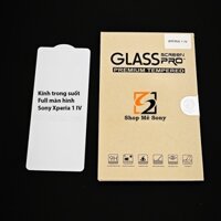Sony Xperia 1 IV - Kính cường lực Full màn hình trong suốt / viền đen keo 100%