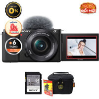 Sony ZV-E10 (Chính hãng) (Kèm Kit Lens 16-50mm, Black, Thẻ Nhớ 64GB + Túi Máy Ảnh)