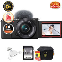 Sony ZV-E10 (Chính hãng) (Kèm Kit Lens 16-50mm, Black, Đầu Đọc Thẻ + Thẻ Nhớ 64GB + Túi Máy Ảnh)