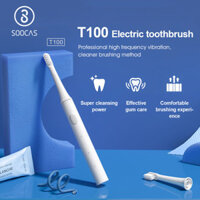 SOOCAS Mijia T100 Bàn Chải Đánh Răng Điện Sóng Âm Dành Cho Người Lớn Siêu Âm Bàn Chải Đánh Răng Tự Động Có Thể Sạc Qua USB Không Thấm Nước Bàn Chải Đánh Răng Cho Xiaomi