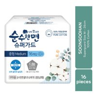 Soonsohanmyeon Băng Vệ Sinh Soonsohanmyeon Mặt Bông Hằng Ngày 26cm 16 Miếng